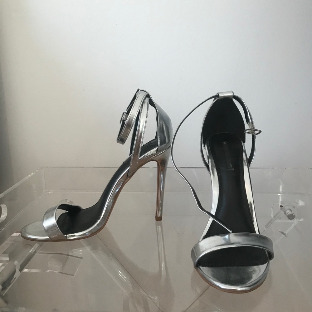Sexy Silver Heels - only worn once!